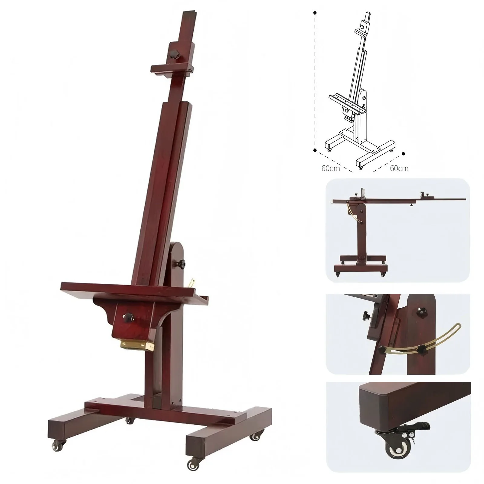 

Professional Floor-standing Flat Dual-purpose Painting Easel Drawing Board Solid Wood Oil Easel Special Bracket for Art Students