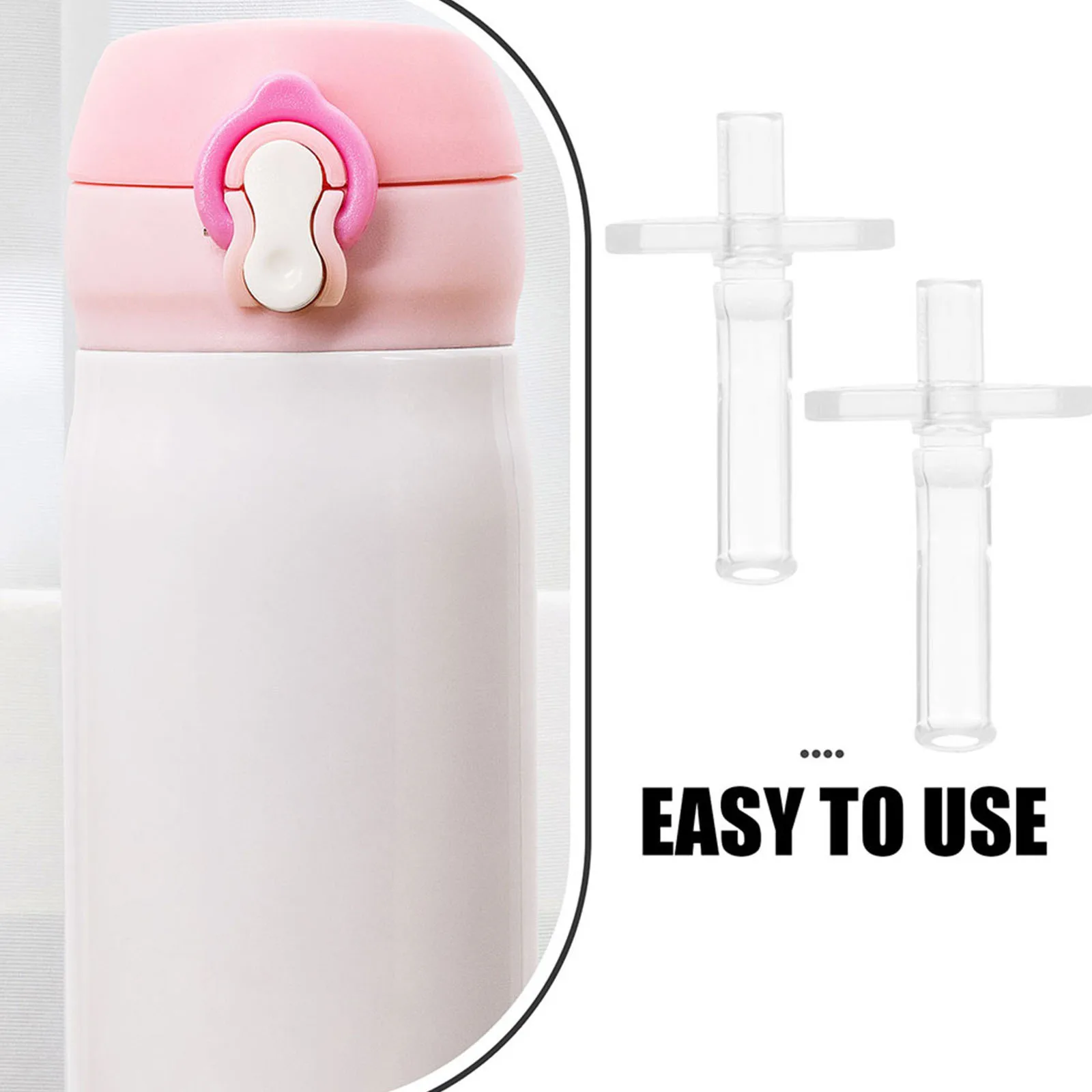 12Pcs Silicone Nozzle Replacement Universal Leakproof Straw Tips Water Bottles Sippy Cups Drinking Straw