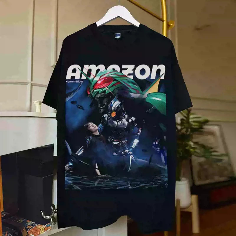 Kamen Knight Shirt Retro Style Japanese Special Photo Unisex Pattern T-shirt Masked Knight Poster Pattern T-shirt Y2k Streetwear