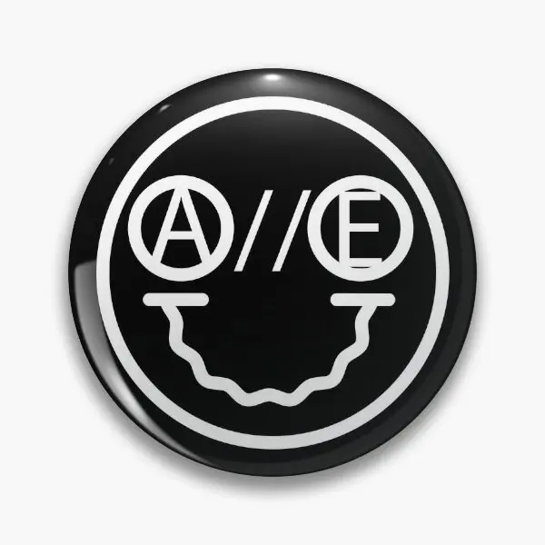 A E Anarchy Equality Smiley Face  Soft Button Pin Clothes Cartoon Cute Decor Badge Creative Fashion Gift Jewelry Collar Women