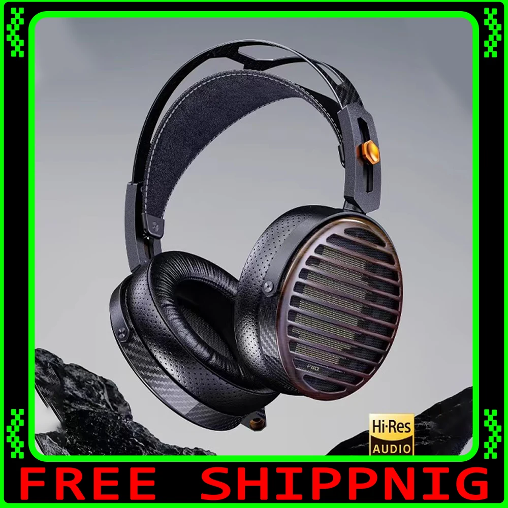 

FiiO FT7 Headphone Open-Back Planar 106mm Planar Gold Diaphragm Carbon Magnetic Monitor Earphones Fiber Shell Detachable Cables