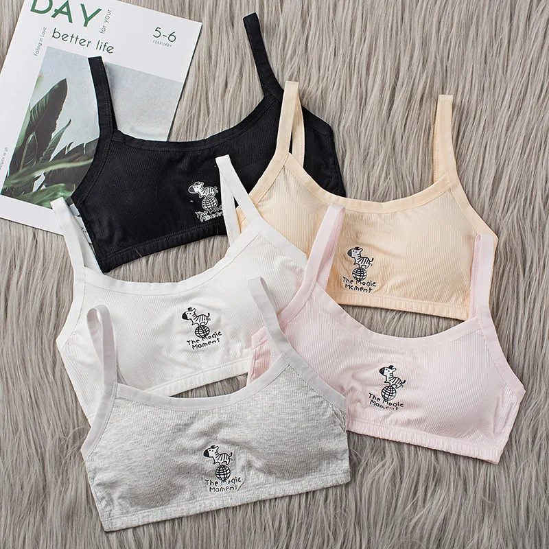 Girls Bra Underwear Lingerie Kids Cotton Soft Comfort Training Bra Young Adolescente 7-15Years student Sport Kids Bra