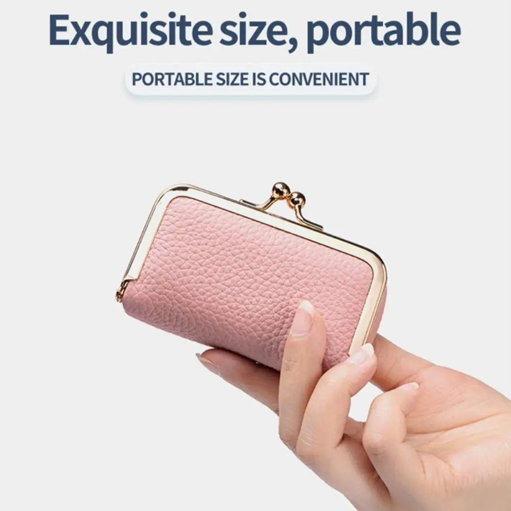 

Portable Leather Jewelry Storage Bag Solid Color Anti-lost Jewelry Storage Box Wallet Simple Cosmetic Bag Lipstick Pouch