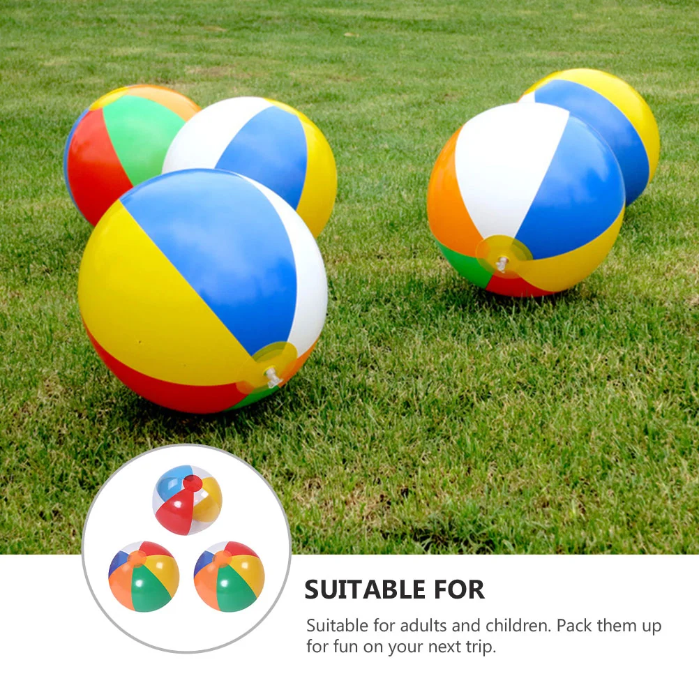 3-teilige aufblasbare Kugel, Wasserballons, PVC, zum Spielen, Kinderspielzeug, Strand, bunte Kugeln