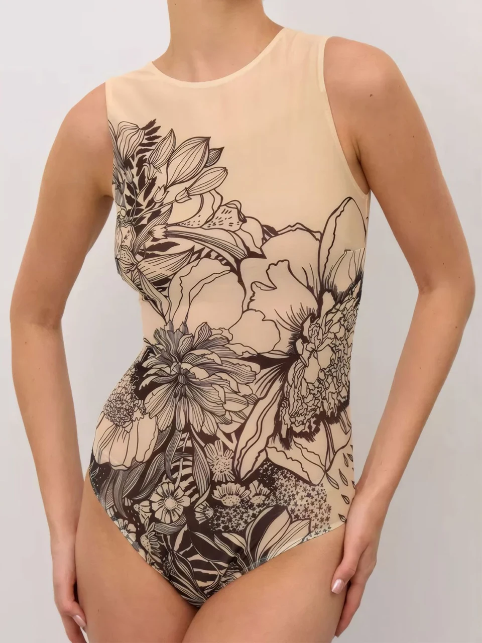 One Piece Mesh Print Swimwear 2025 Women Holiday Swimsuit Female Bathers Bathing Swimming Bodysuit Beachwear купальник Summer