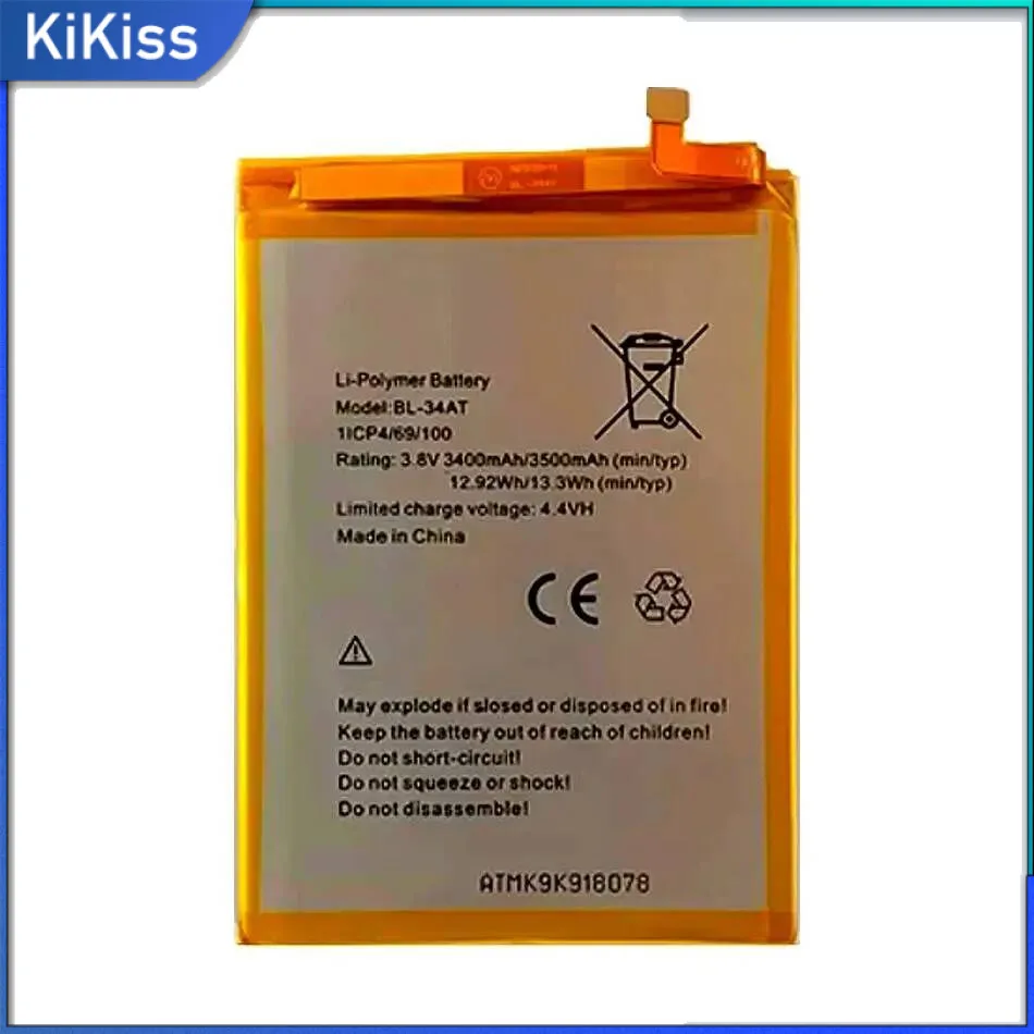 

For Tecno K9 Plus Mobile Phone Battery BL-34AT Premium Replacement Durable 3400Mah
