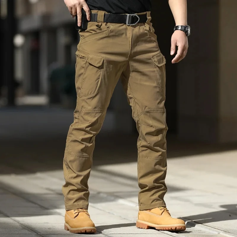 2024 New Mens Tactical Pants Multiple Pocket Elasticity Military Urban Commuter Tacitcal Trousers Men Slim Fat Cargo Pant 5XL