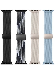 Magnetic Strap For Apple Watch Bands 46mm 44mm 40mm 45mm 41mm 42mm Braided Correa Bracelet iWatch Series 11 10 9 SE 8 7 6 5 3