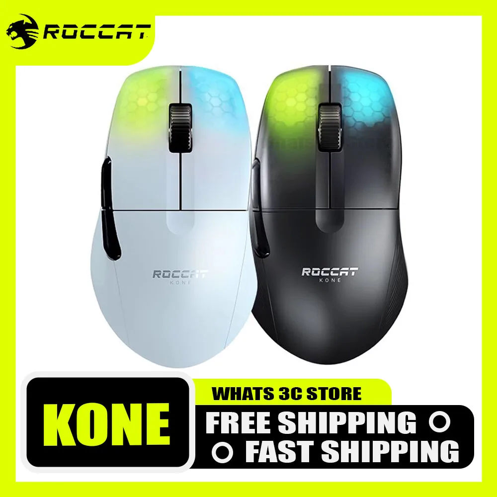 

Беспроводная мышь ROCCAT KONE PRO AIR, 19000dpi, три режима, Bluetooth, Rgb подсветка, игровая мышь для киберспорта, аксессуары для компьютера, подарки