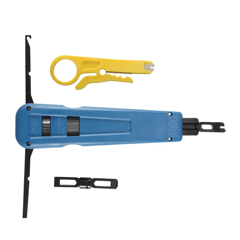 Punch Down Strumento di impatto con 110 e 66 lame, cavo di rete Cat6/Cat5e Strumenti di inserimento terminale di impatto telefonico-AA26
