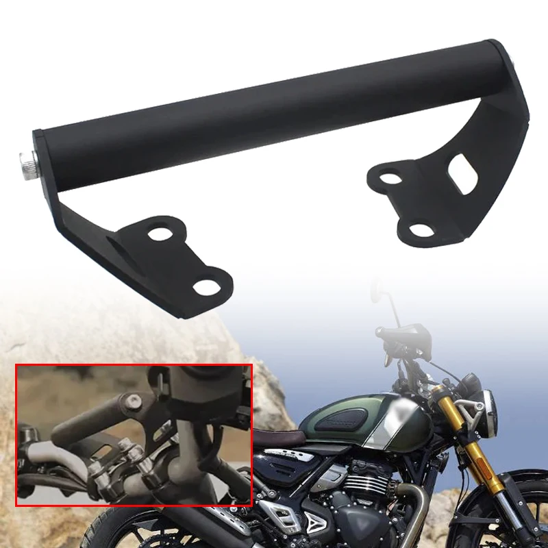 

Fit For speed400 speed400X Scrambler 400 2023- Accessories Motorcycle GPS Navigation Bracket Front Bar Phone Holder Mount Stand