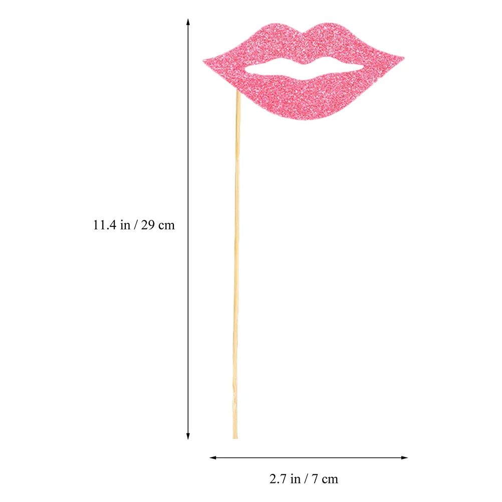 

40Sets Lips Selfie Prop Set Unique Photo Accessories for Birthday Family Gathering Lips Photo Props Party Lip Decor Supplies