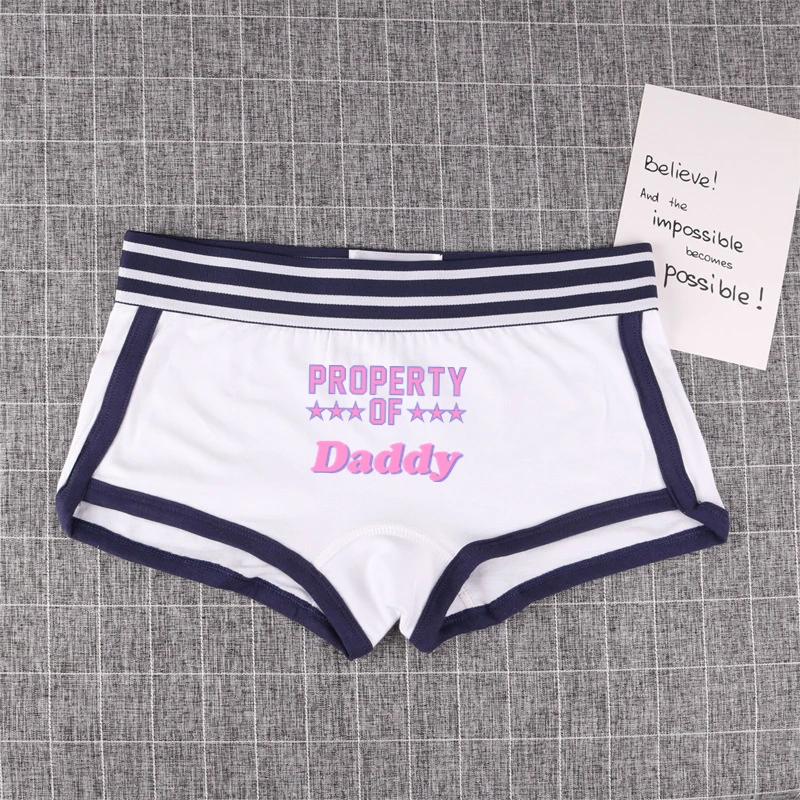 PROPERTY OF STAR DADDY-Culotte sexy en coton pour femmes, sous-vêtement mignon et confortable pour filles