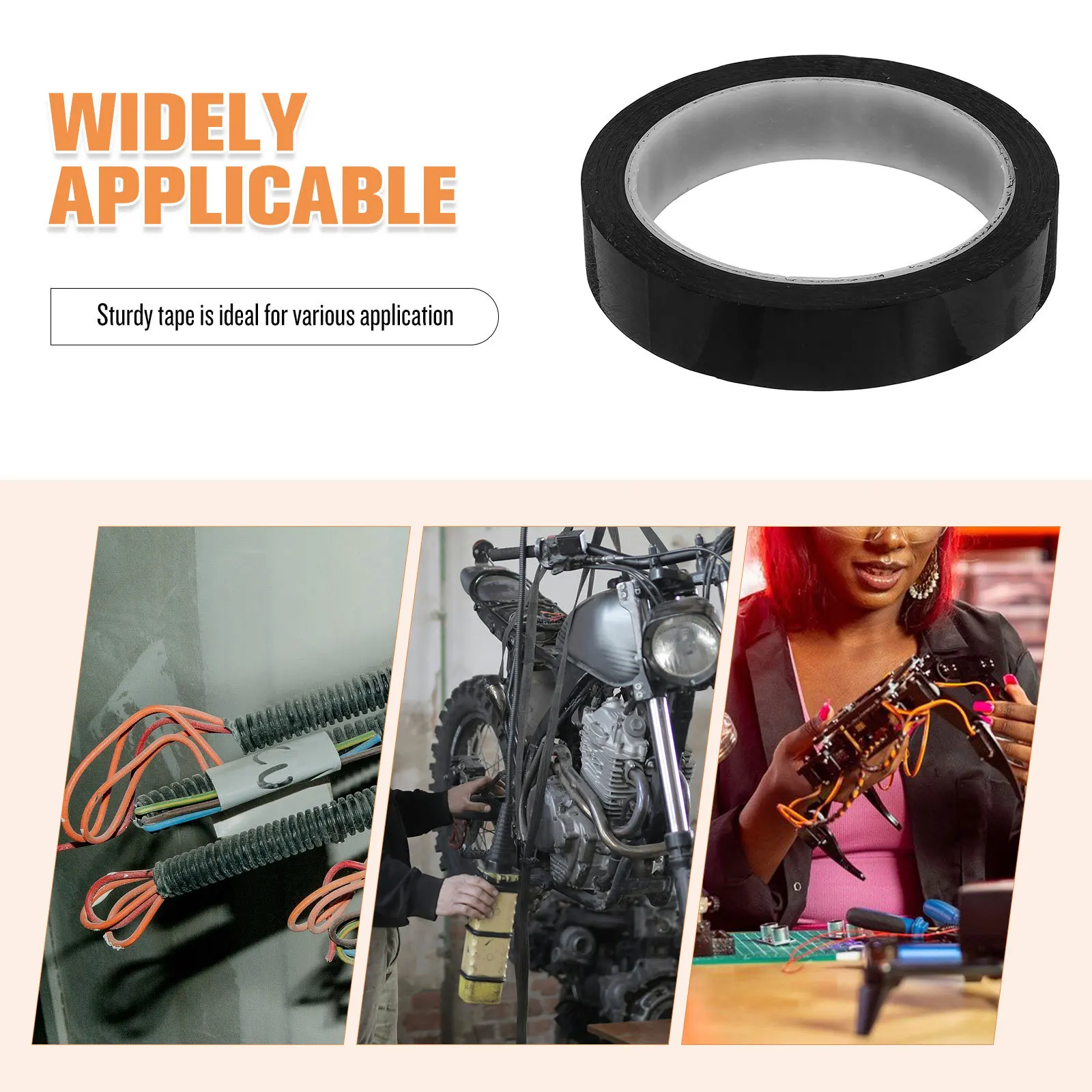 Heat Resistant Light Blocking Tape Waterproof Adhesive For Led Electronics Blackout Film Car Window Trim Auto Blackout