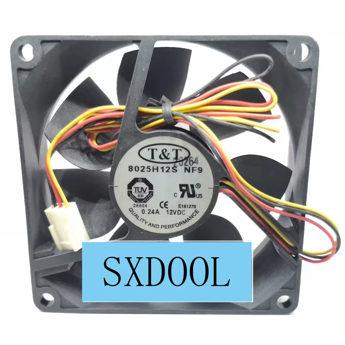 80mm 8cm Case Fan for T&T 8025H12S 8025 12V 0.24A 3-wire CPI Ultra Silent Chassis Cooling Fan