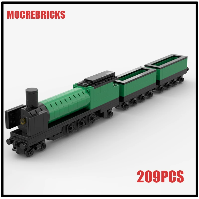 MOC Stadt Eisenbahn Mini Zug Diesel Elektrische Lokomotive Bausteine Modell Technologie Ziegel Spielzeug kinder Puzzle Geschenke