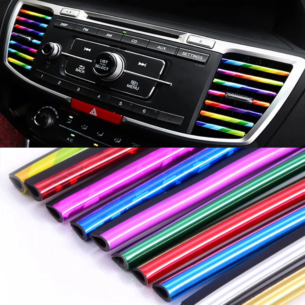 

10 PCS Car Air Conditioner Outlet Decorative U Shape Moulding Trim Strips Auto Air Outlet Trim Strips Auto Styling Accessories