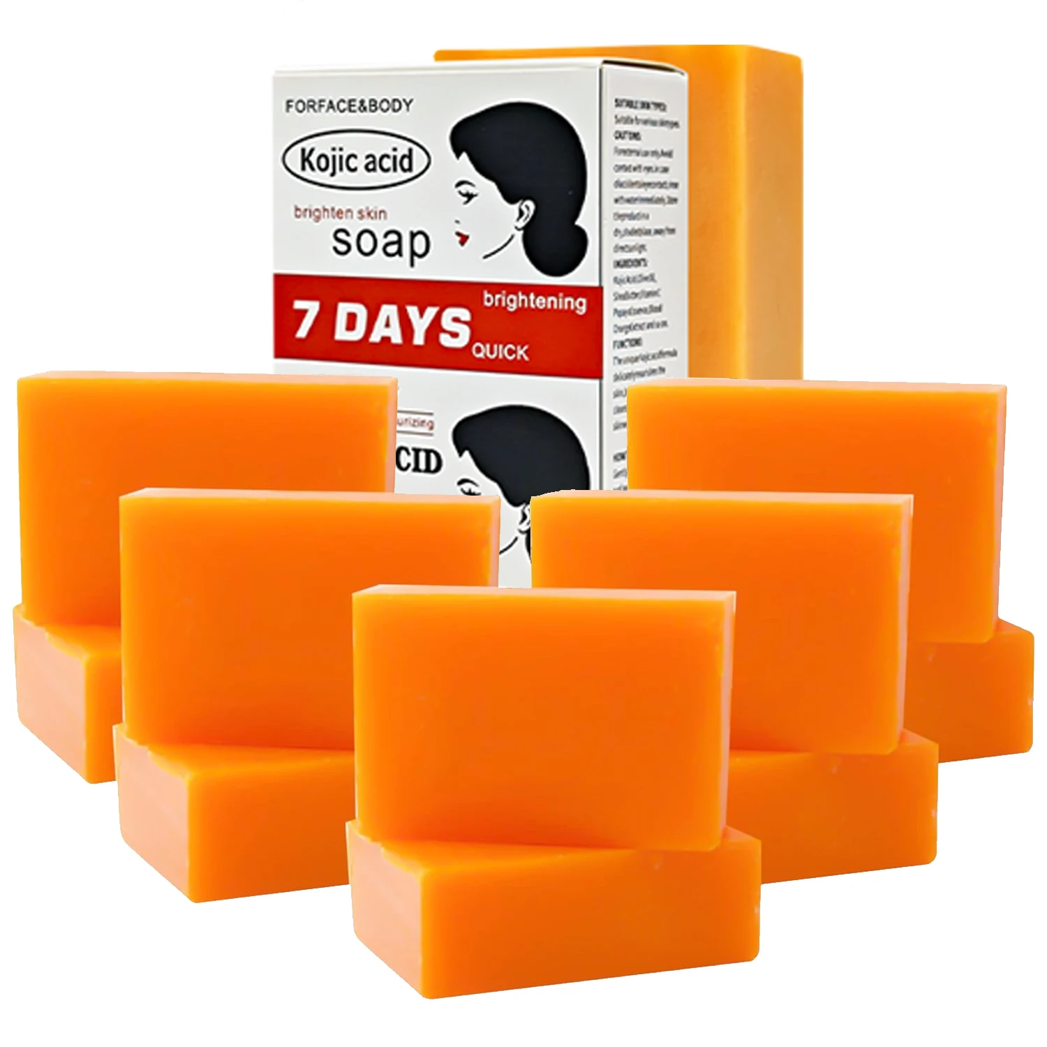 Brightening Makeup Soap The Kojic Acid Dark Spot Blackheads Remover Soap Bar with Vitamin C & Hyaluronic Acid 100g X1 Bars