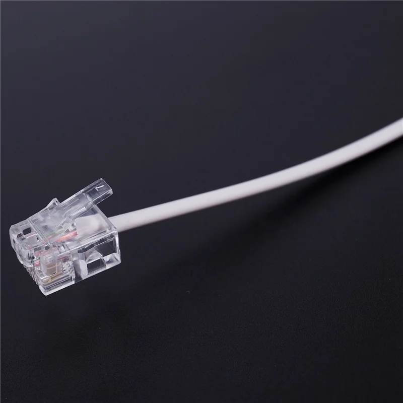 【NEW】4Pcs 10M RJ11 Telephone Connector Extension Cable White