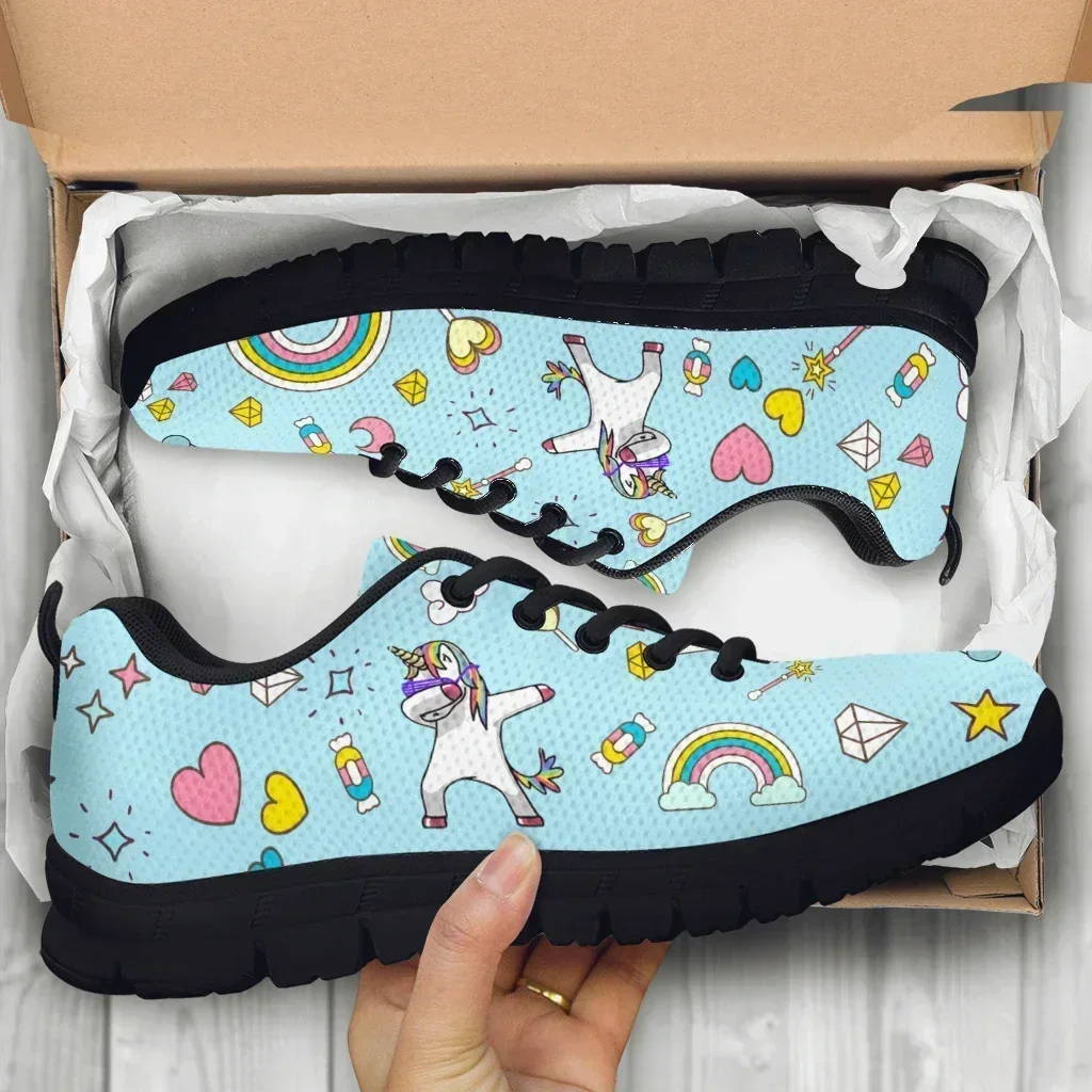 Cartoon Unicorn Design Luxury Brand Fashion Sneakers Heart Cartoon Flat Shoes Lightweight Casual Sneakers Zapatos 6