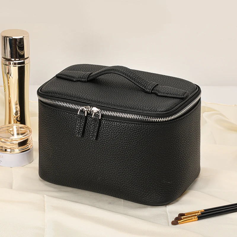 

Aidanni Genuine Leather Small Square Bag, Women's Large-Capacity Handbag, Cosmetic Bag, Storage & Travel Toiletry Bag for Ladies