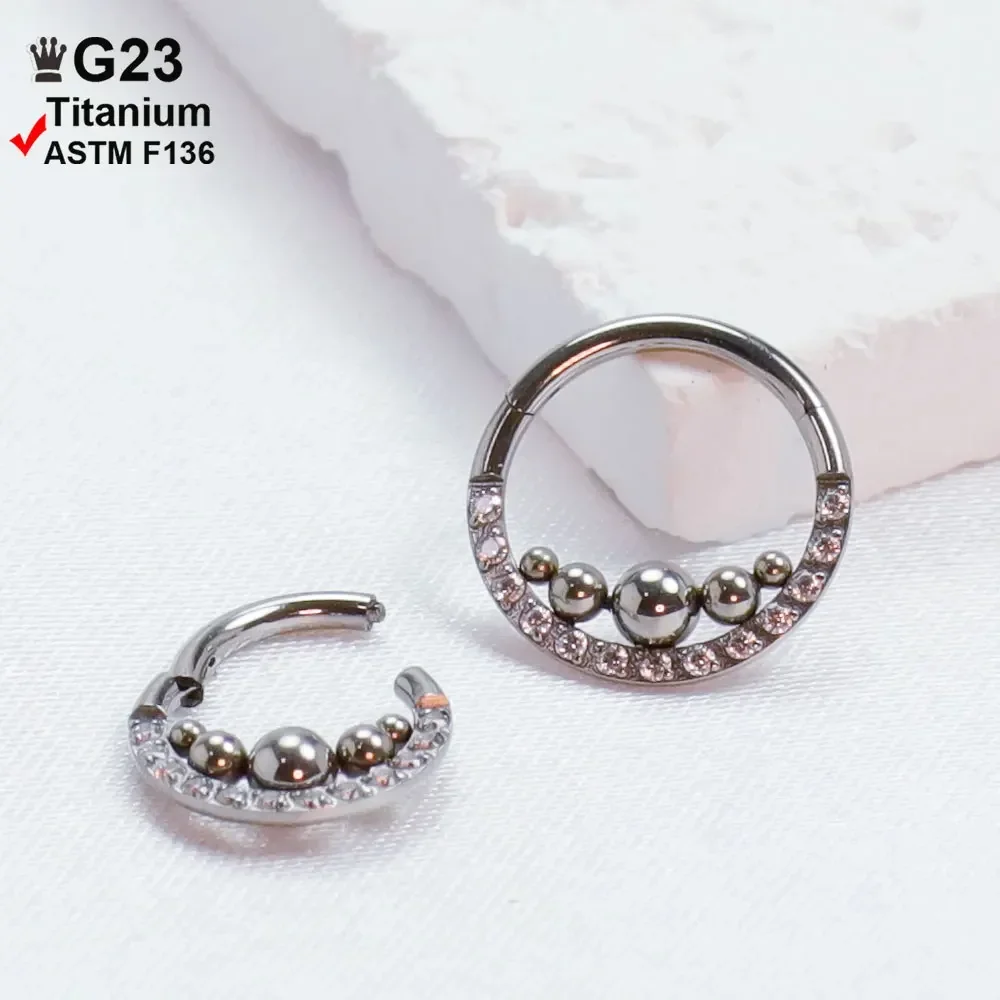 

Piercing Clicker Segment G23 Titanium Hoop Nose Rings Earrings Round Nose Septum ragus Cartilage Helix Lip Ear Nose Piercing