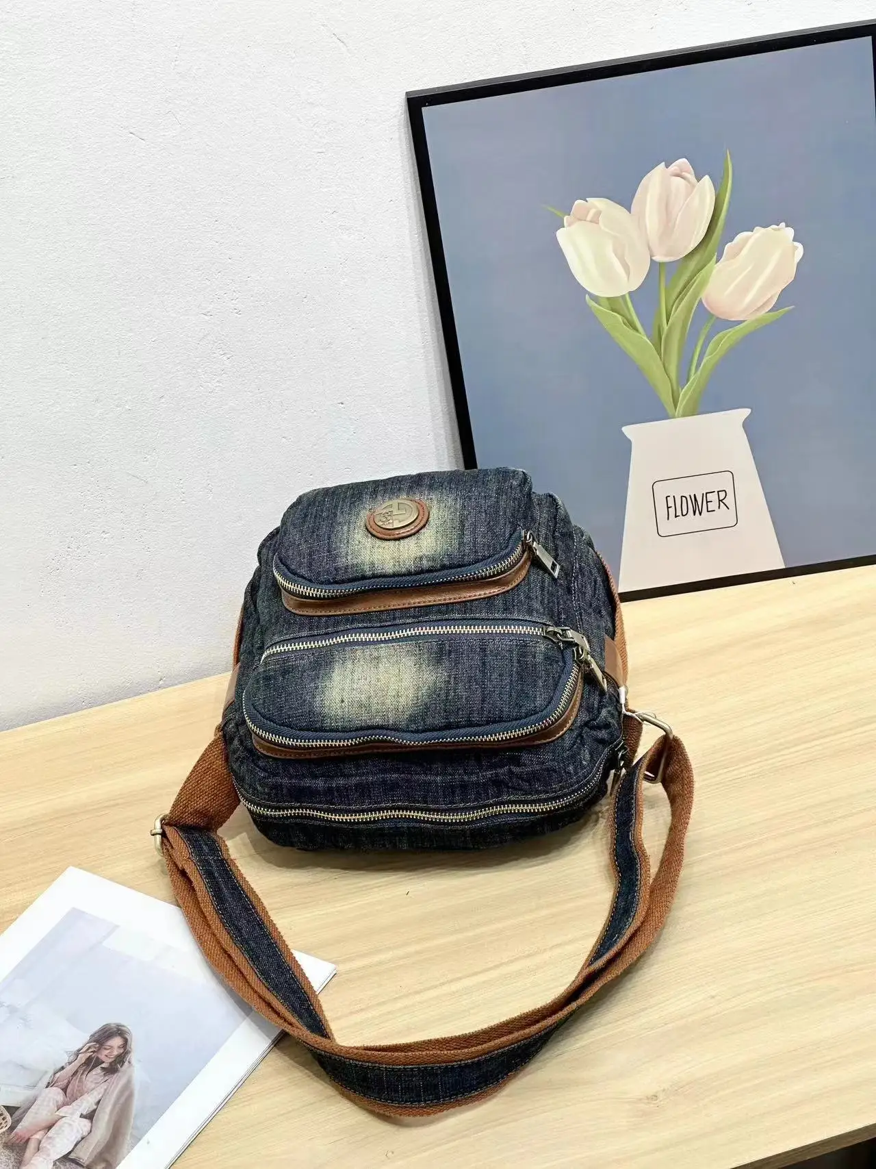 Vintage Fashion Denim Jeans Flap Bags Girls Handbags Crossbody Bag Women Messenger Bags Purse bolsa feminina bolsos mujer