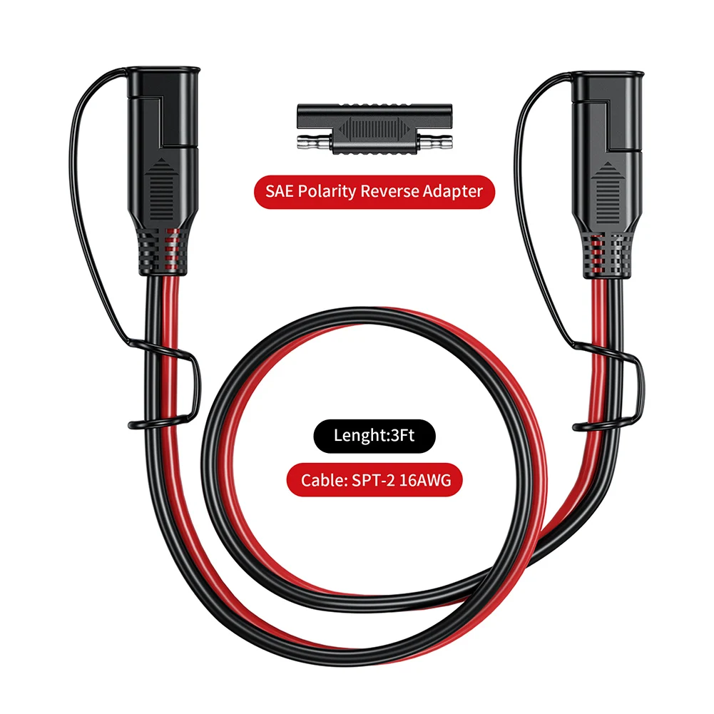 สายชาร์จแบตเตอรี่ SAE TO SAE 12V-36V สายต่อรถยนต์กันน้ำเชื่อมต่อได้อย่างรวดเร็วสายชาร์จแบตเตอรี่พลังงานแสงอาทิตย์