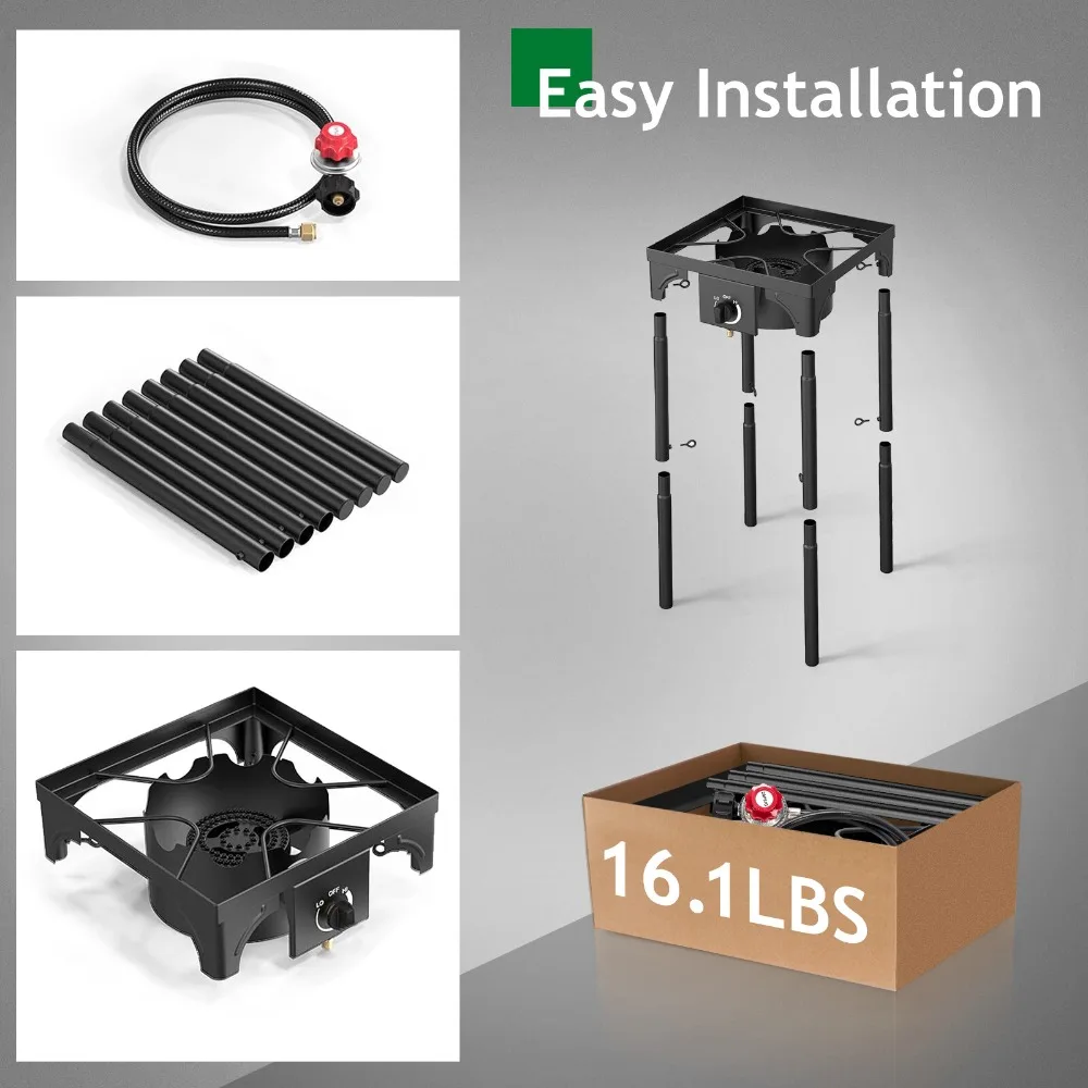 موقد غاز البروبان الفردي للطهي في الهواء الطلق، شواية للتخييم والشواء #2