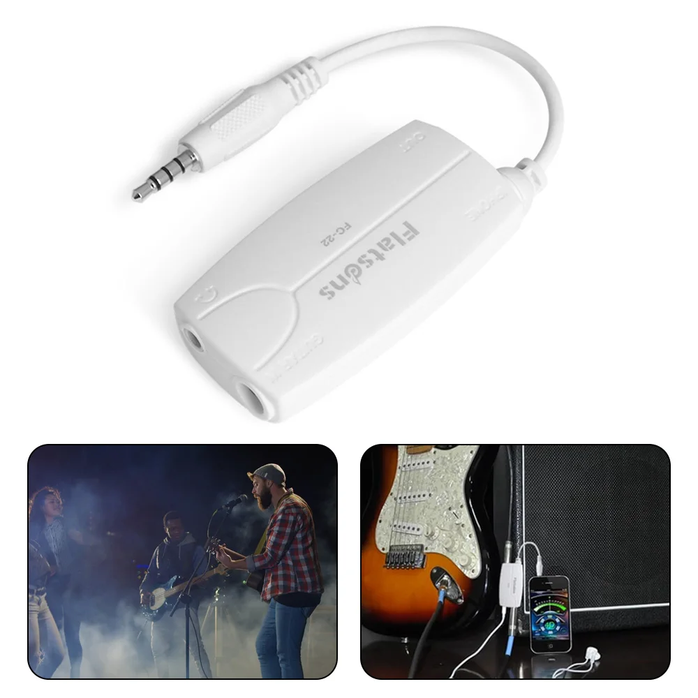 FC-22 Electric Guitar Converter Electric Guitar to Smartphone Adapter 3.5mm Headphone Connector for Keyboards Microphones Mixers