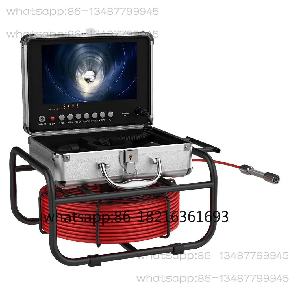 20M 9inch monitor AHD 1080P Pipe Inspection Camera IP68 Drain Sewer Pipeline Industrial Endoscope with DVR Recording