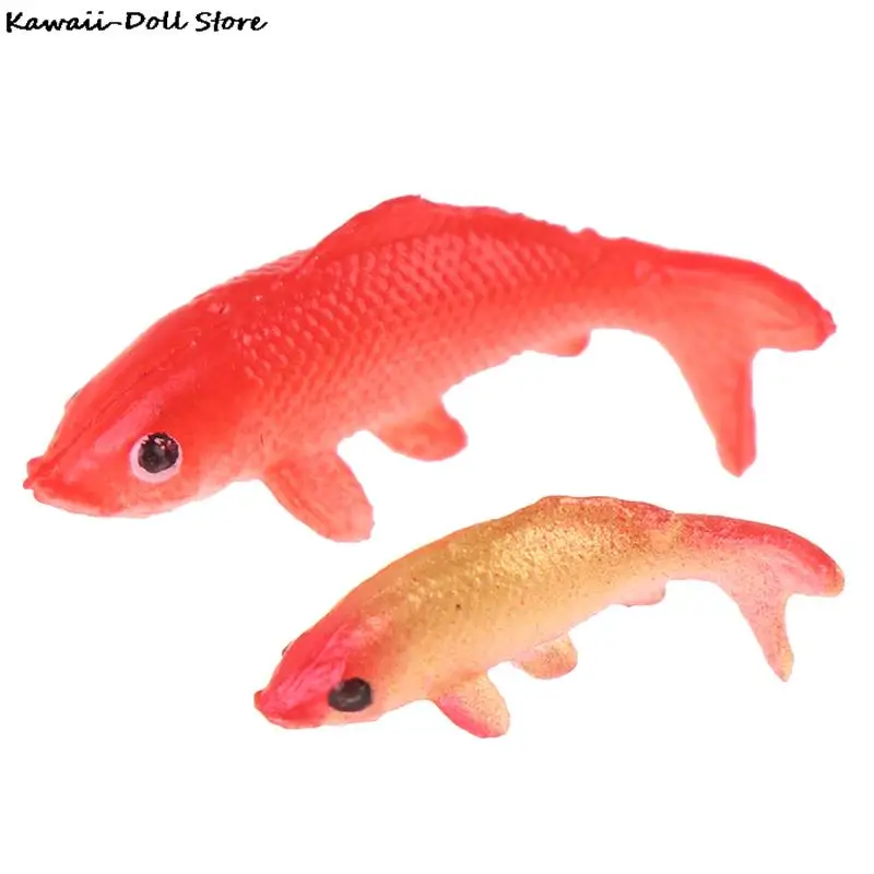 5 stücke Puppenhaus Spielzeug Angelrute Mini Fischernetz Goldfisch Tank Koi Miniatur Goldfisch Runde Quadratische Tank Puppe Zubehör