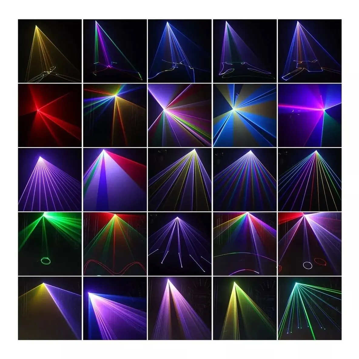 Luces de escenario profesionales para DJ DMX512, haz láser RGB, iluminación de discoteca de alta cantidad activada por sonido para eventos, conciertos y espectáculos