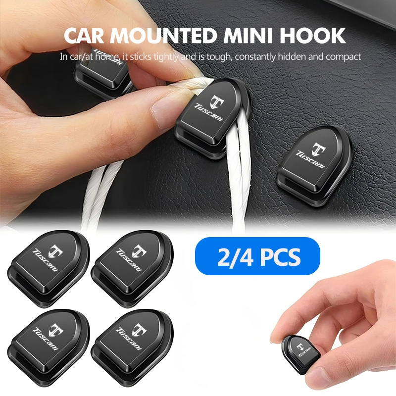 

Car Hook Data Cable Holder Self Adhesive Hooks Auto Interior Accessories For Hyundai Genesis GDi Elantra Accent Tucson i30 i10