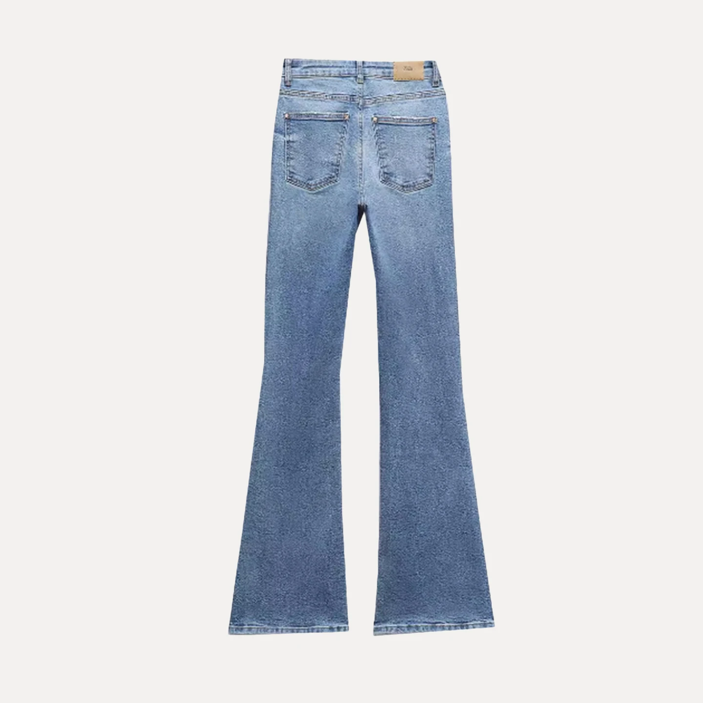 

Z High Waist Bell Bot Jeans Women's Faion Personali Match Casual Zipper Wide Leg Pants Autumn Season China Made