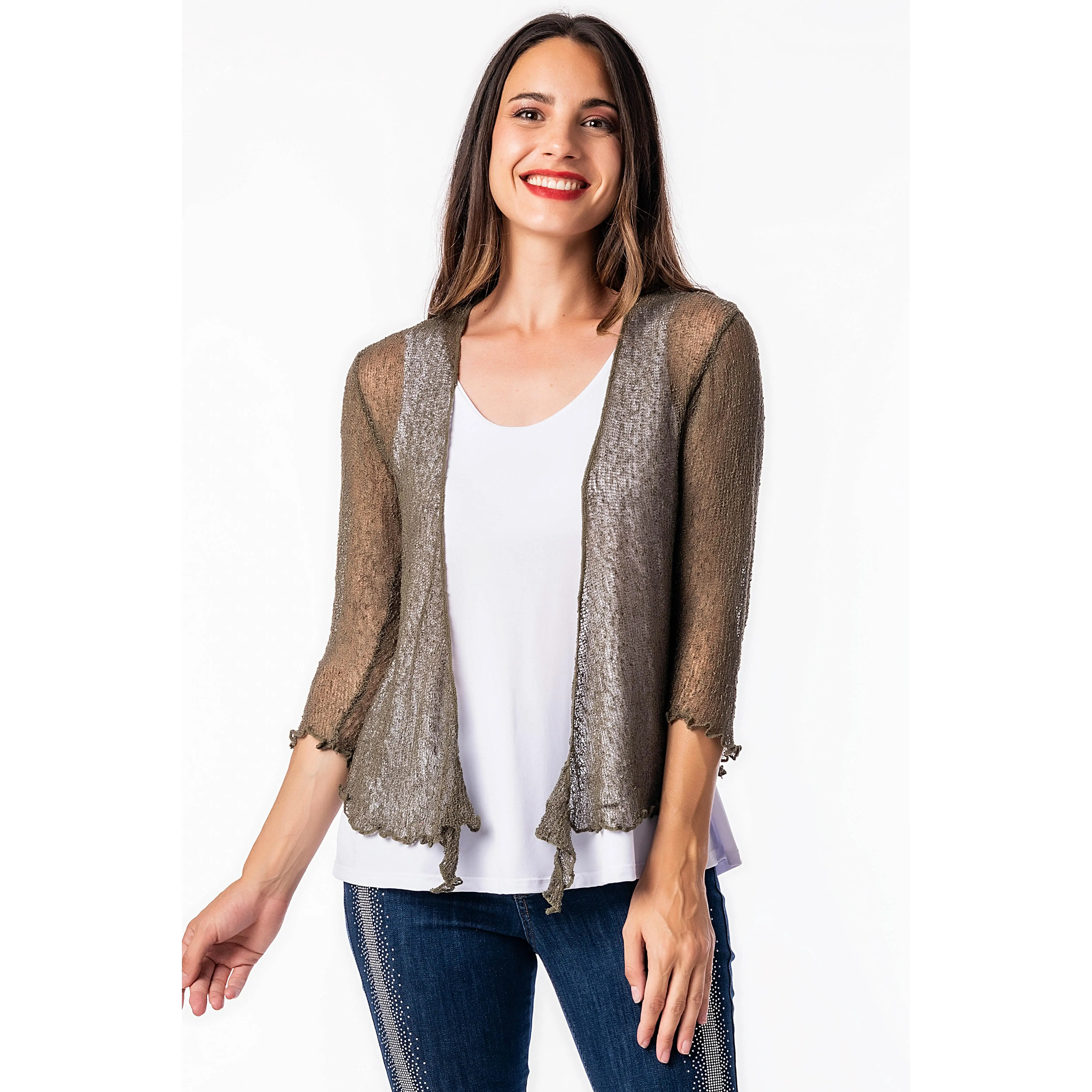 Top Bolero – Masquenada - Torera Color Kaki - Talla Unica