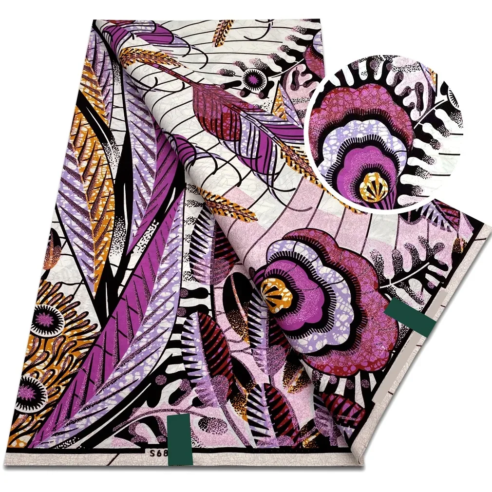 جديد الأفريقي الكبير سوبر الأفريقي بريق جلام الشمع النسيج 100% القطن أنقرة الشمع النسيج لينة الشمع الحقيقي بريق النسيج الذهبي 6 ياردة #4