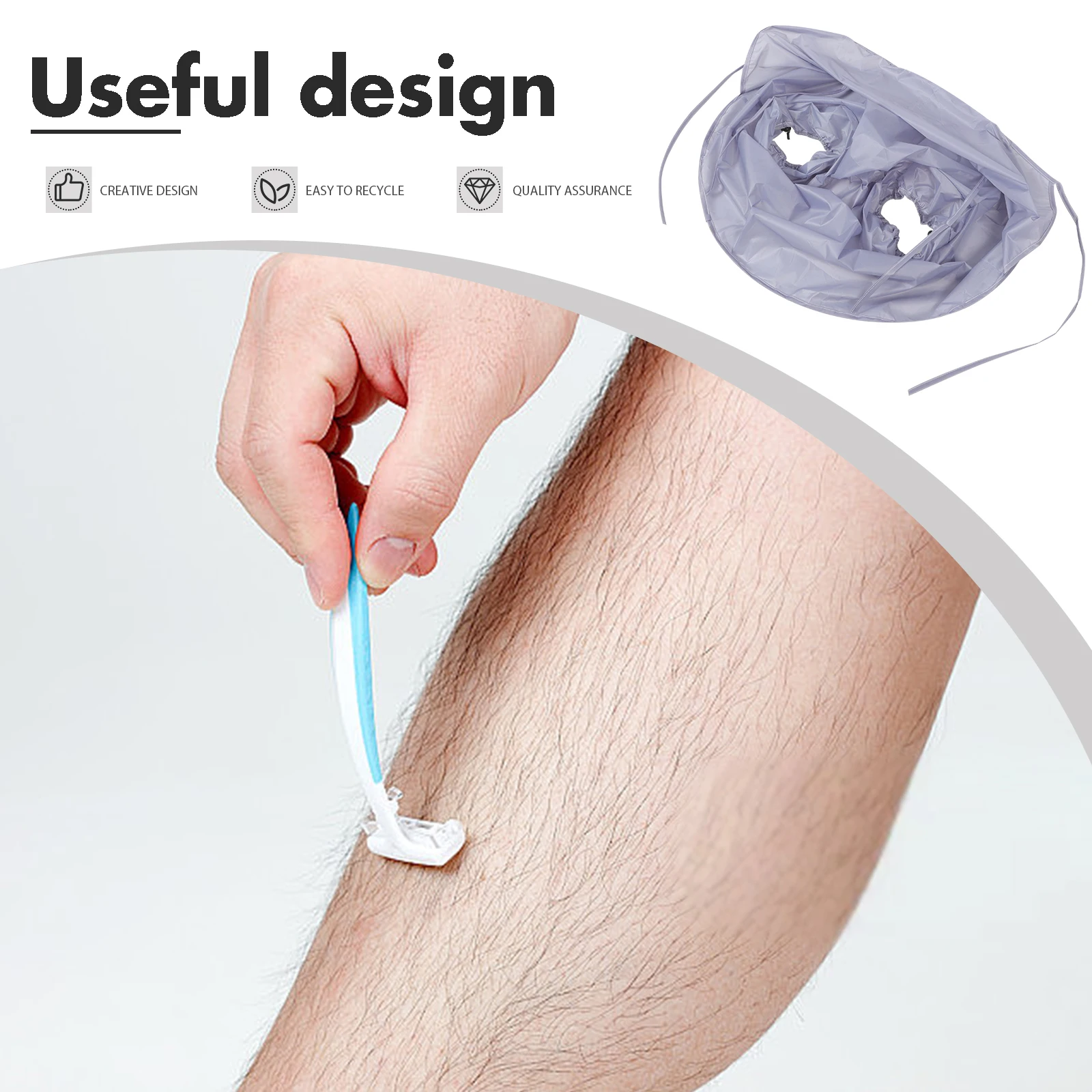 

Foldable Leg Shaving Bib Men Beard Cape Hair Catcher Apron For Body Hair Trimming Grooming Tool Home Barber Shop Use