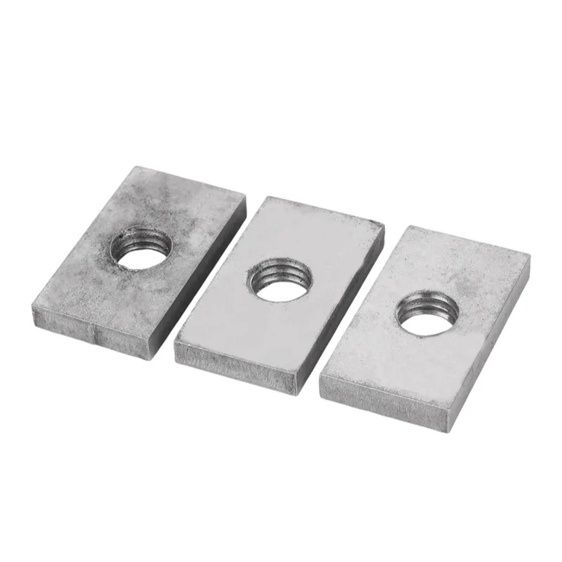M3-M12 304 Stainless Steel Square Rectangular Thin Slider Block Nuts Aluminum Profile Accessories