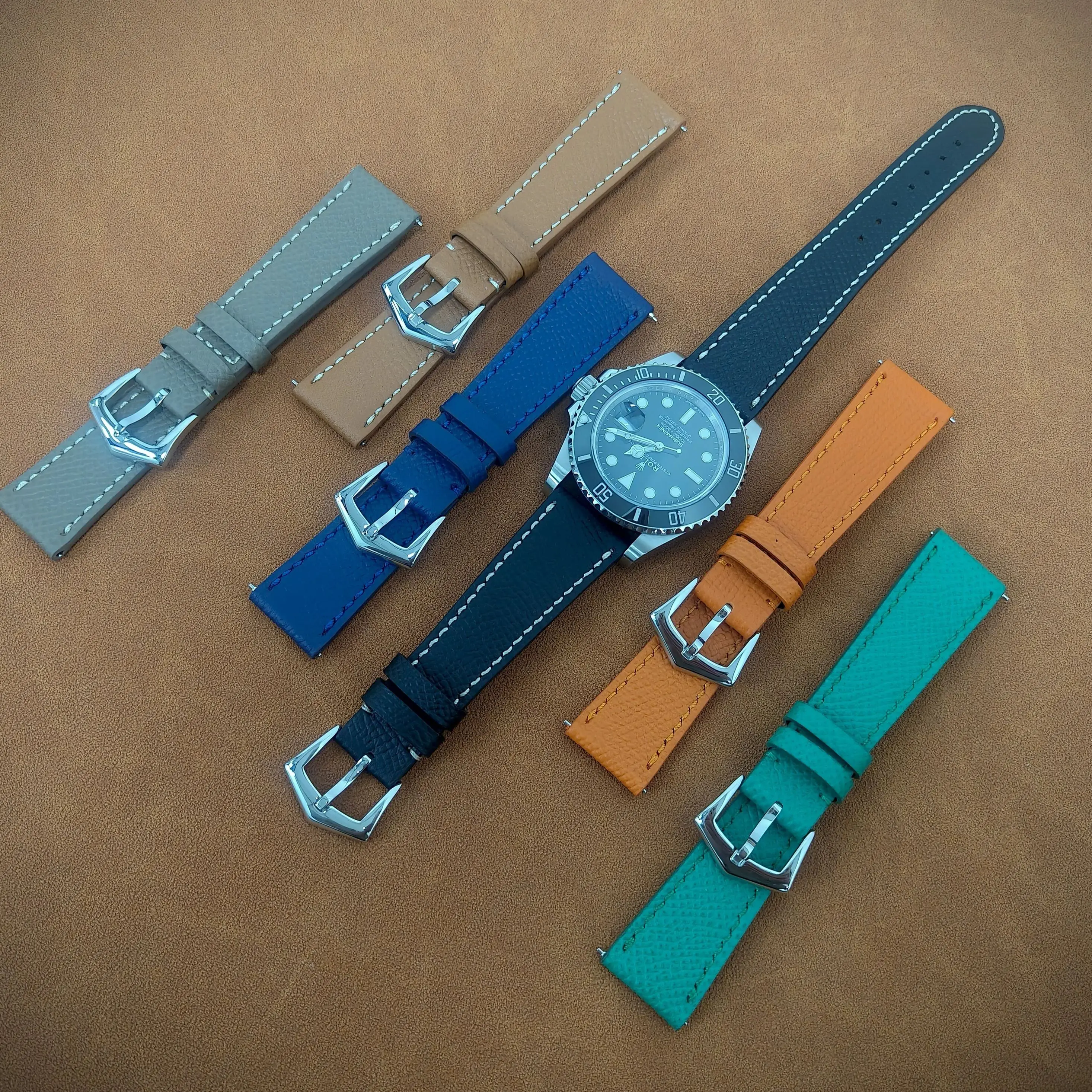 حقيقية إبسوم الجلود حزام ساعة مقاوم للماء 18 مللي متر 19 مللي متر 20 مللي متر 21 مللي متر 22 مللي متر ل Smartwatch مع 316L الفولاذ المقاوم للصدأ مشبك