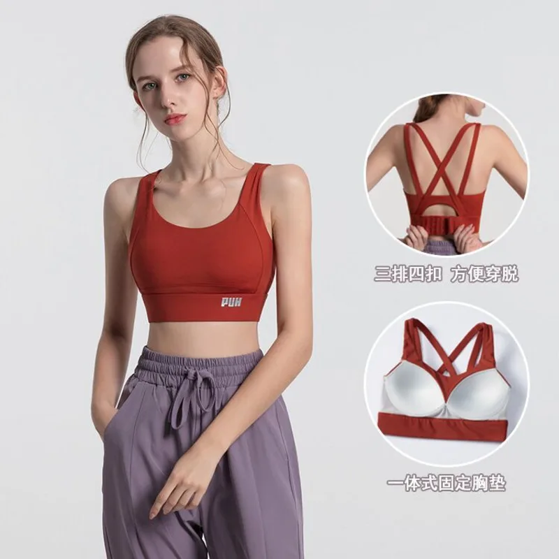 

High Strength Shock-abSorbing GatherinG Yoga Bra, Shaping And Quick Drying Fitness SportS Vest, Beautiful Back Underwear,