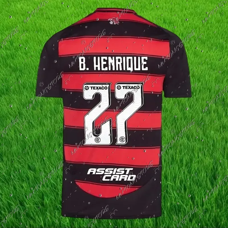 2026 أفضل خيار لكرة القدم جيرسي الرجال النساء الملابس المتضخم فلامنغو جيرسي تنفس التجفيف السريع قابل للغسل قميص خفيف الوزن #1