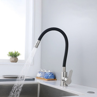 Kitchen Faucet Household Flexible Tube Universal Rotate Hot Cold Mixer Tap Dual Mode Water Outlet for Laundry Wash Basin Balcony
