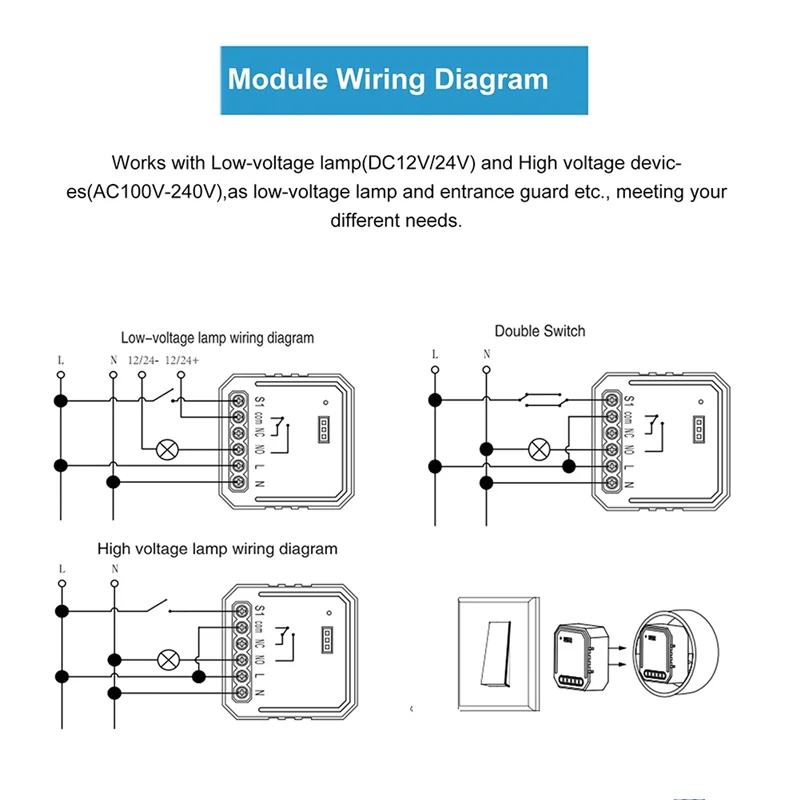 

AA63 HOT Tuya Smart Switch Module With Remote Control Smart Home DIY Breaker Relay Work For Alexa Google Alice