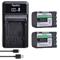 Tectra BP-2L12 BP-2L13 BP-2L14 Lithium-ion Battery/Charger for Canon DC320 Elura 50 Vixia HV20 ZR100 ZR200 ZR300 ZR500 ZR960