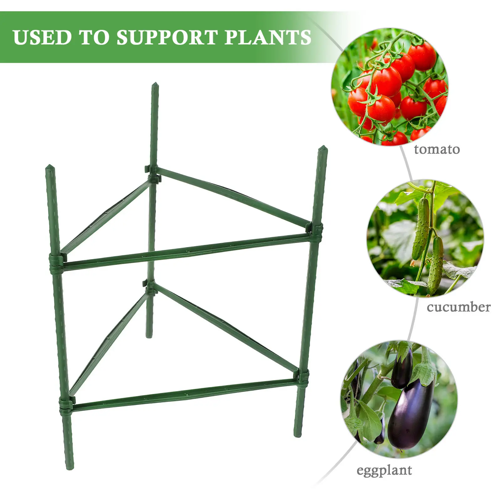 Easy Setup No Tools Needed Plant Support Cages for Tomatoes Vertical Climbing Plants Garden Trellis Plant Support Rack