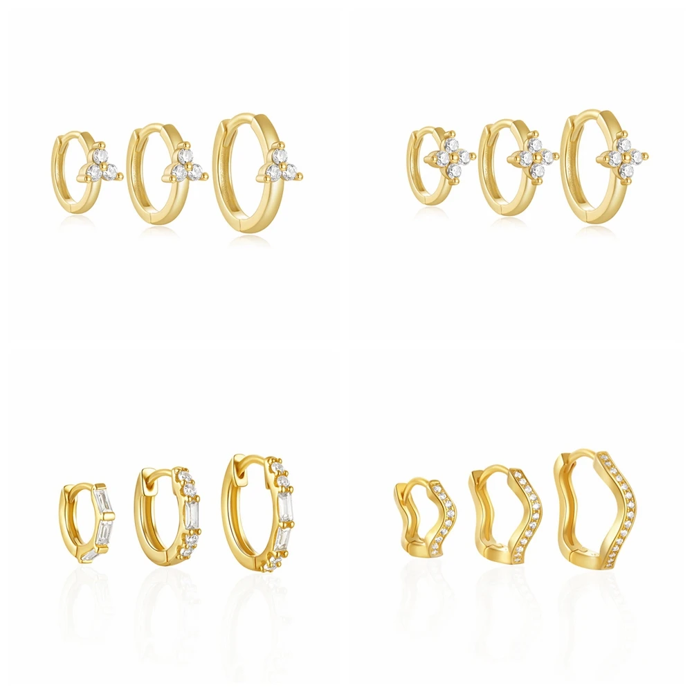 

Женские круглые серьги-кольца из серебра 925 пробы, 6/8/10 мм