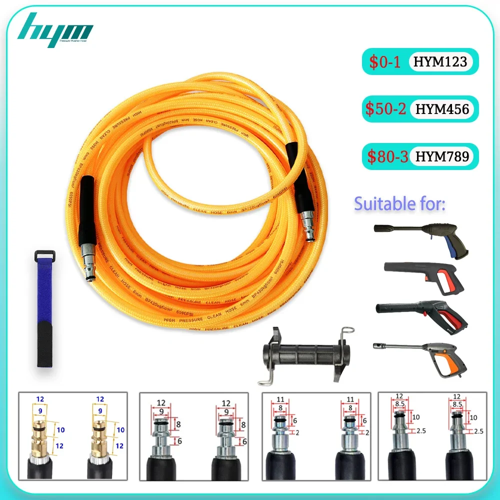 

For LAVOR/Makita/Patriot/Bosch 0.5~40M Fiber Reinforced PVC Pipe High Pressure Cleaning Extension Hose PE Kit Pressure Washer