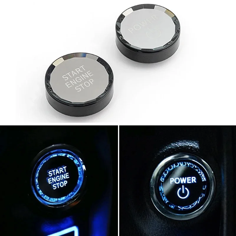 

Car Crystal Engine Start Stop Switch Button Ignition Button Cover Sticker For Toyota Camry Avalon Rav4 Highlander Accessories