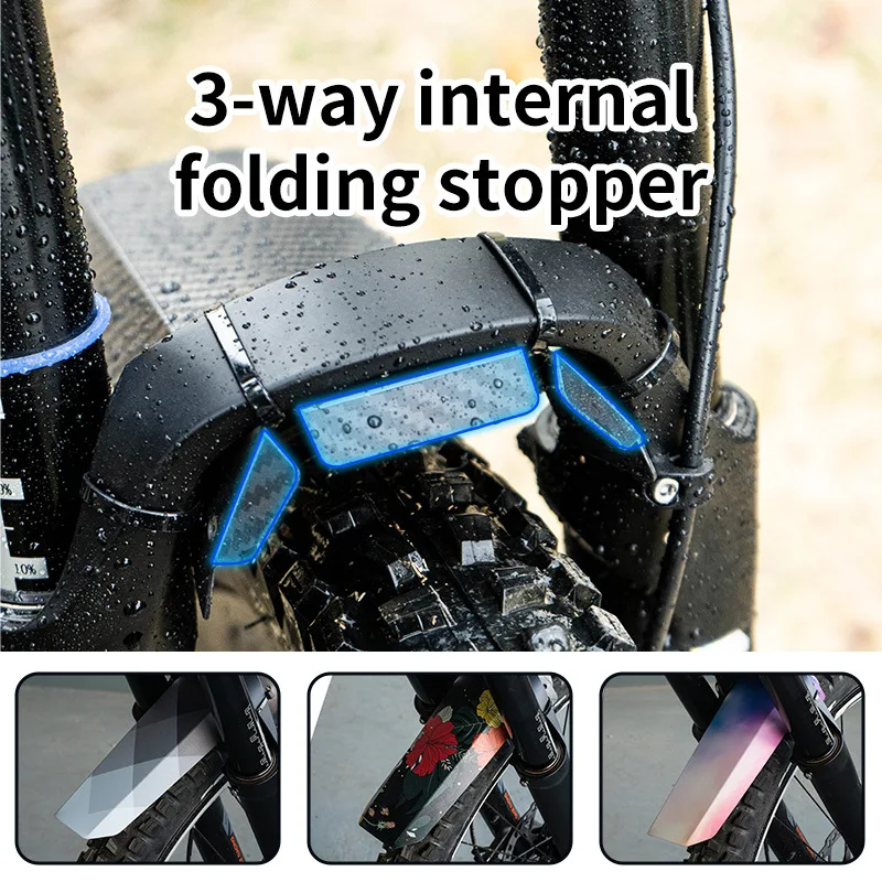 

Bicycle mudguard mountain front and rear rain protection speed reduction off-road mud removal tile removal rear wheel folding
